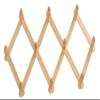 YRHH Extendable Wooden Wall Hooks, Mounted Accordion Clothespins, Coat Stand, Decoration, Hanger for Living Room Door-B view 1