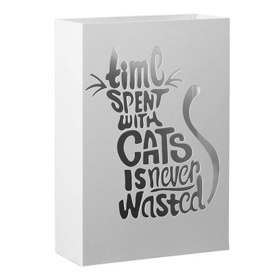 Umbrella Racks White Black Metal Umbrella Stand Holder, Umbrella Bucket with Movable Hook and Drip Tray, Umbrella Basket with Cat Hollow Pattern (Color : White)