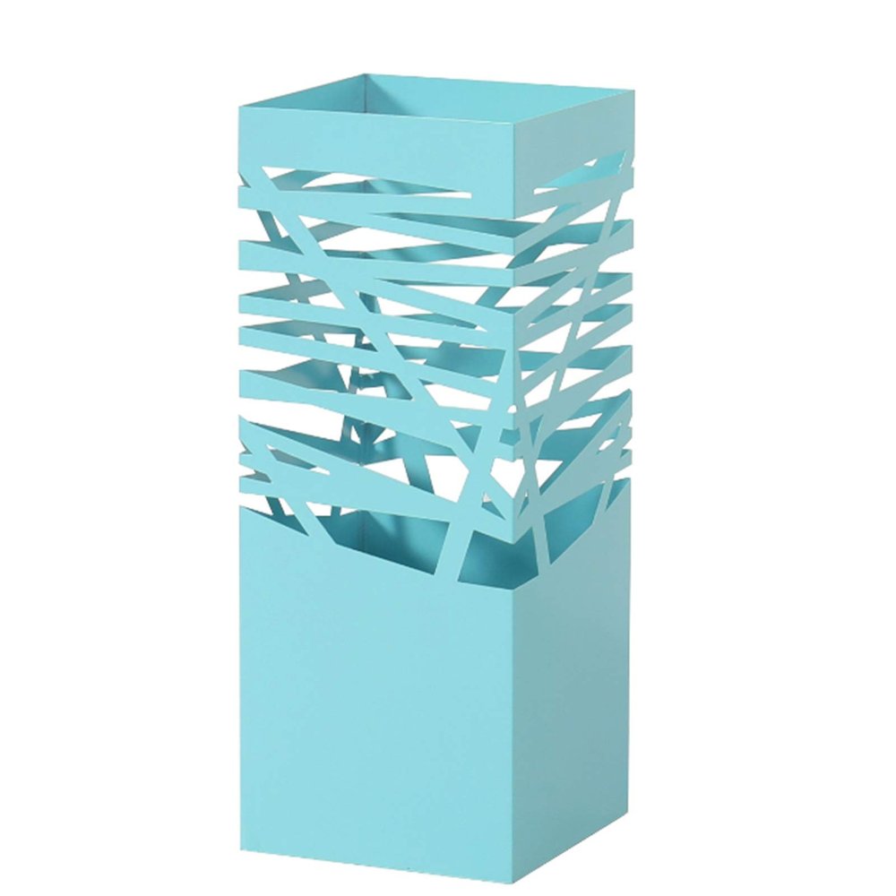 Umbrella Racks Rectangular Metal Umbrella Stand Holder, Indoor Umbrella Stand Holder with Removable Drip Tray, Entrance Organizer for Freely Placing Umbrellas (Color : Blue)