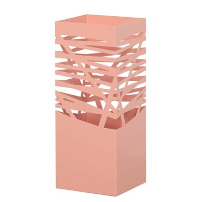 Umbrella Racks Metal Umbrella Stand Holder, Space-Saving Home, Hotel Office Entrance, Large-Capacity Umbrella Basket with Drip Tray (Color : Pink)