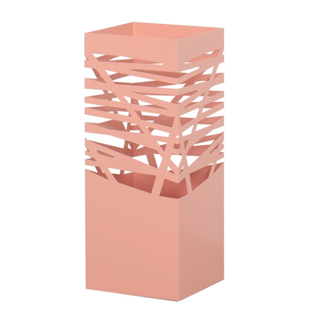 Umbrella Racks Metal Umbrella Stand Holder, Space-Saving Home, Hotel Office Entrance, Large-Capacity Umbrella Basket with Drip Tray (Color : Pink)