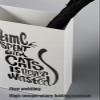 Umbrella Racks White Black Metal Umbrella Stand Holder, Entrance Decoration Umbrella Bucket with Cat Hollow Pattern, Used in Hotel Office, 28x12.5x41.5cm (Color : White) view 3