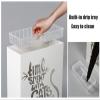Umbrella Racks White Black Metal Umbrella Stand Holder, Entrance Decoration Umbrella Bucket with Cat Hollow Pattern, Used in Hotel Office, 28x12.5x41.5cm (Color : White) view 4