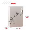Umbrella Racks White Metal Umbrella Stand Holder, Umbrella Bucket with Movable Hook and Drip Tray, Butterfly Hollow Pattern Umbrella Basket view 2