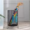 Umbrella Racks Black Wrought Iron Umbrella Stand Holder, Space-Saving Home Hotel Office Entrance Umbrella Bucket, Umbrella Basket with Hook and Drip Tray (Size : 26X60cm) view 3