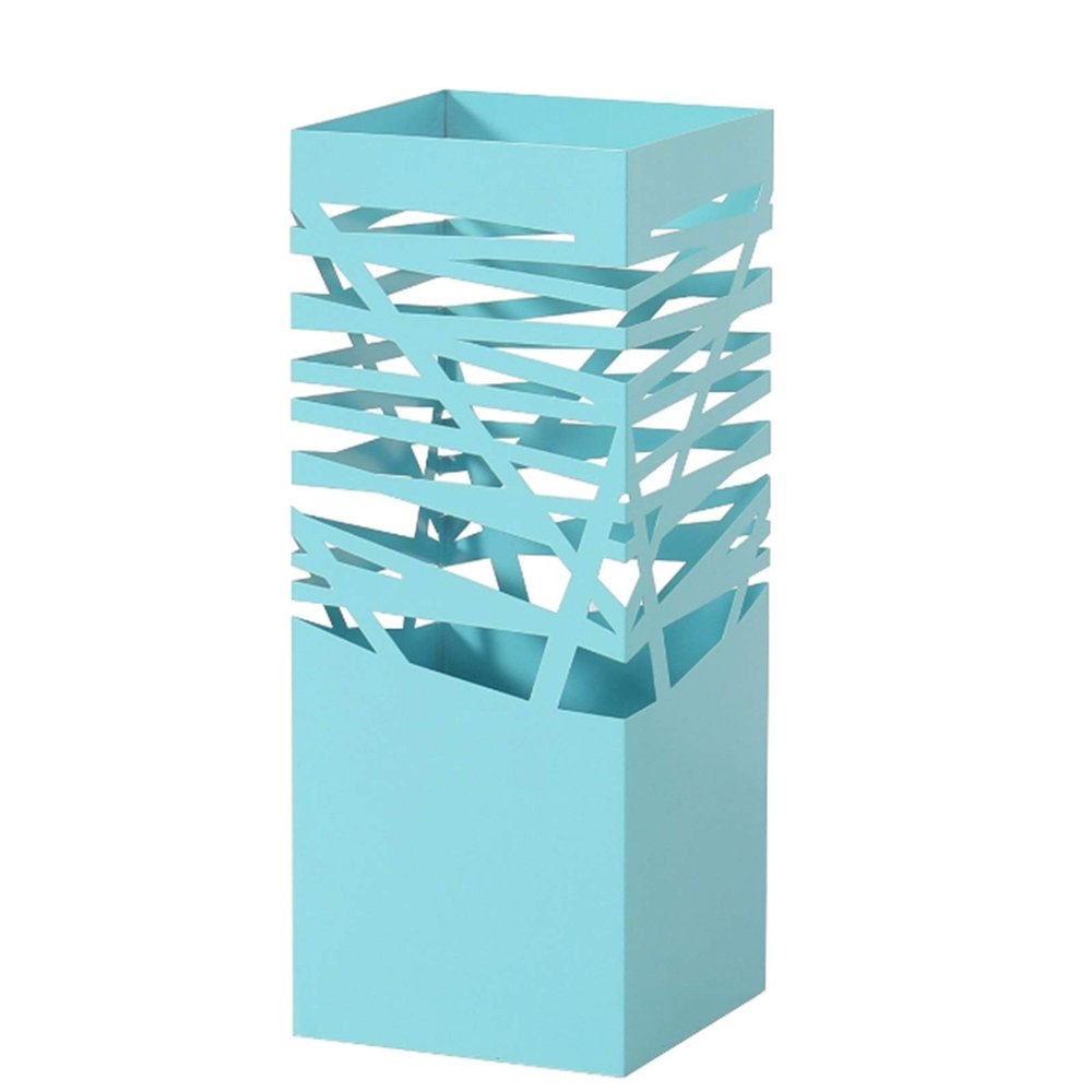 Umbrella Racks Metal Umbrella Stand Holder, Space-Saving Home, Hotel Office Entrance, Large-Capacity Umbrella Basket with Drip Tray (Color : Blue)