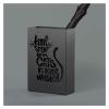 Umbrella Racks White Black Metal Umbrella Stand Holder, Entrance Decoration Umbrella Bucket with Cat Hollow Pattern, Used in Hotel Office, 28x12.5x41.5cm (Color : Black) view 1