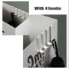 Umbrella Racks White Black Metal Umbrella Stand Holder, Entrance Decoration Umbrella Bucket with Cat Hollow Pattern, Used in Hotel Office, 28x12.5x41.5cm (Color : Black) view 3