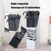 Umbrella Racks Rectangular Metal Umbrella Stand Holder, Indoor Umbrella Stand Holder with Removable Drip Tray, Entrance Organizer for Freely Placing Umbrellas (Color : Black) view 4