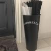 Umbrella Racks Metal Umbrella Stand Holder, Outdoor Modern Umbrella Bucket with Removable Hook and Drip Tray, 3 Colors, 23x47cm (Color : Black) view 4