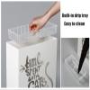 Umbrella Racks White Black Metal Umbrella Stand Holder, Umbrella Bucket with Movable Hook and Drip Tray, Umbrella Basket with Cat Hollow Pattern (Color : Black) view 2