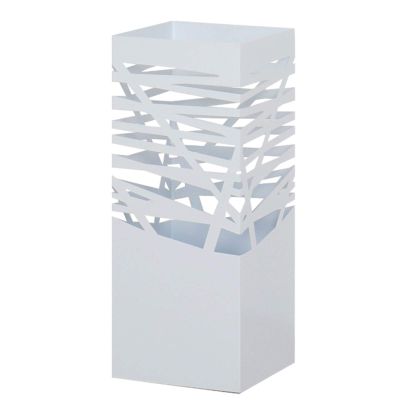 Umbrella Racks Metal Umbrella Stand Holder, Space-Saving Home, Hotel Office Entrance, Large-Capacity Umbrella Basket with Drip Tray (Color : White)