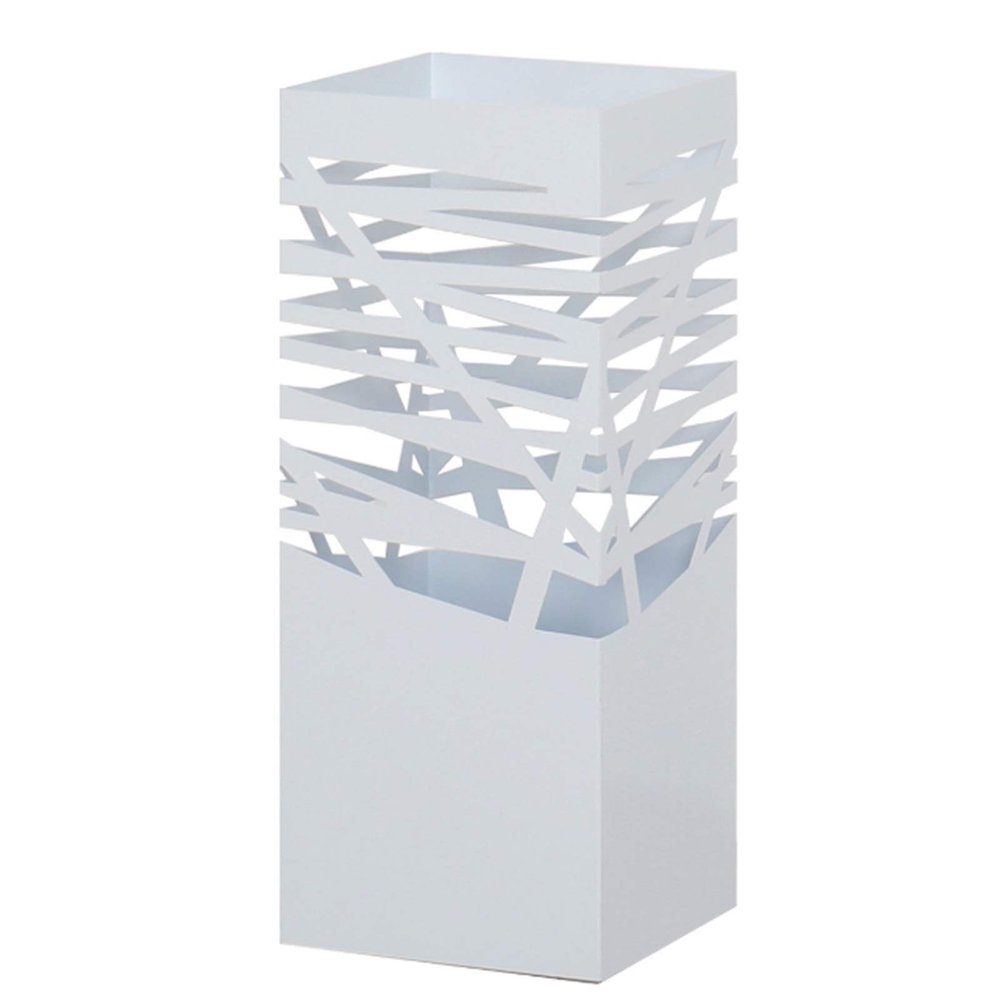 Umbrella Racks Metal Umbrella Stand Holder, Space-Saving Home, Hotel Office Entrance, Large-Capacity Umbrella Basket with Drip Tray (Color : White)