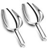 P&P CHEF Food Ice Scoop, Stainless Steel Scoop, Metal Candy Popcorn Flour Utility Scooper for Wedding Party Bar Kitchen Bath, Heavy Duty & Dishwasher Safe, (24oz, 2Pcs) view 1