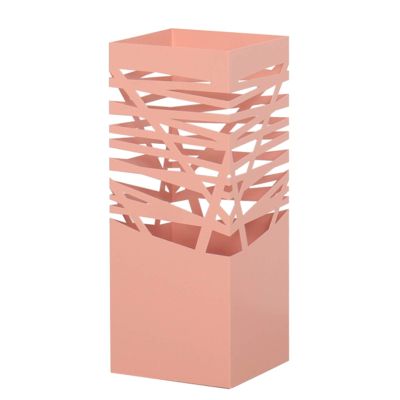 Umbrella Racks Rectangular Metal Umbrella Stand Holder, Indoor Umbrella Stand Holder with Removable Drip Tray, Entrance Organizer for Freely Placing Umbrellas (Color : Pink)