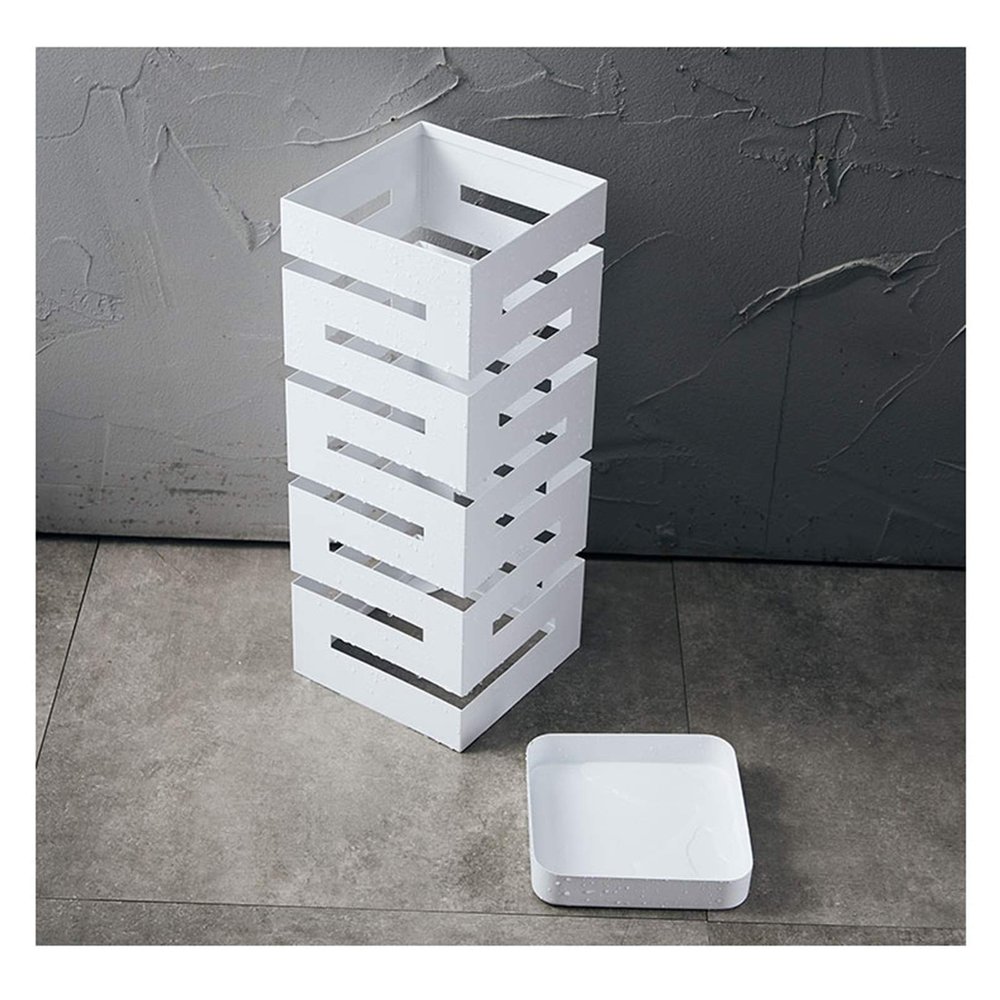 Umbrella Rack Hua Anti-Rust Metal Umbrella Storage Rack, Umbrella Stand with Drip Tray, Light Luxury Home Business Large Capacity Umbrella Storage Bucket, 20x20x51cm