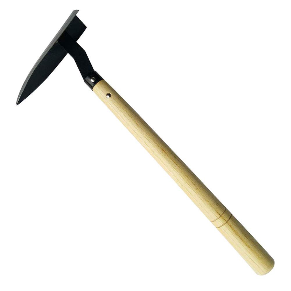 XMRISE Hoe Pointed Hoes Triangle Sickle Spade Wooden Handle Archaeological Ditch Fertilization Garden Weeding Tools