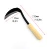 XMRISE Weeding Sickle Reaping Hook Scythe Garden Tools Hand Held with Real Wooden Handle Steel Forged for Weeding Cultivating view 2