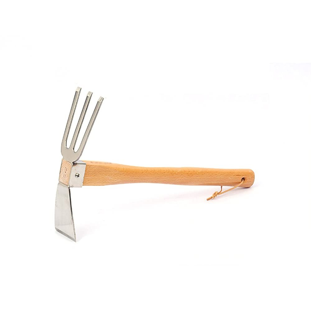 XMRISE Hoe Rake Hand Pointed Cultivator and Tiller Hoe Harrow Pick Pickaxe Mattock Gardening Picks Hoes Garden Weeding Tool,Hoe&Rake