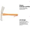 XMRISE Hoe Rake Hand Pointed Cultivator and Tiller Hoe Harrow Pick Pickaxe Mattock Gardening Picks Hoes Garden Weeding Tool,Hoe&Rake view 3