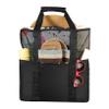 Cabilock Mesh Beach Bag with Exterior Pockets Versatile Tote for Grocery Fitness and Picnic Use Foldable Storage Black for Adventures view 1