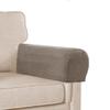 Sofa Arm Covers, Velvet Plush Anti-Slip Couch Armrest Protectors for Sofa, Couch, Chair, Recliner - Set of 2, Taupe view 1