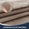 Sofa Arm Covers, Velvet Plush Anti-Slip Couch Armrest Protectors for Sofa, Couch, Chair, Recliner - Set of 2, Taupe view 4