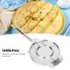8.7 Inch Cast Iron Tortilla Press, Foldable DIY Pastry Dough Press, Kitchen Tool for Making Tacos, Burritos, Flatbread, Silver view 4