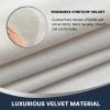 Stretch Velvet Plush Armrest Covers for Chairs and Sofas - Anti-Slip Couch Protector With Sticker - Furniture Arm Cover for Recliner, Set of 2, Off White view 4