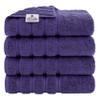 American Soft Linen Luxury 4 Piece Bath Towel Set, 600 GSM 100% Cotton Turkish Bath Towels for Bathroom, 27x54 in Extra Large Bathroom Shower Towels, Purple view 1
