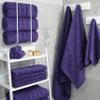 American Soft Linen Luxury 4 Piece Bath Towel Set, 600 GSM 100% Cotton Turkish Bath Towels for Bathroom, 27x54 in Extra Large Bathroom Shower Towels, Purple view 2