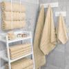 American Soft Linen Luxury 4 Piece Bath Towel Set, 600 GSM 100% Cotton Turkish Bath Towels for Bathroom, 27x54 in Extra Large Bathroom Shower Towels, Beige view 2