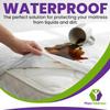 Mars Wellness Waterproof Vinyl Mattress Protector and Cover - Zippered White Mattress Cover Sheet Bed Bugs Mattress Cover - 1 Pack - Queen view 3