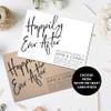 Wedding Invitations | Happily Ever After | Black and White Invites | Kraft | Craft | Modern | Casual view 2
