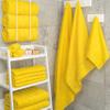 American Soft Linen Luxury 4 Piece Bath Towel Set, 600 GSM 100% Cotton Turkish Bath Towels for Bathroom, 27x54 in Extra Large Bathroom Shower Towels, Yellow view 2