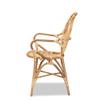 Bali & pari Sheraton Modern and Contemporary Light Honey Rattan Dining Chair view 4