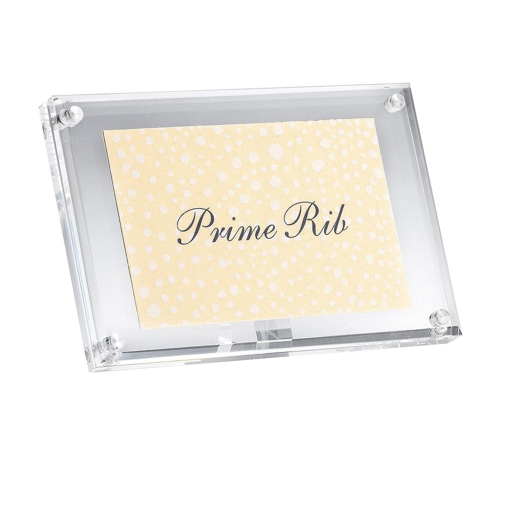Tablecraft A362 Acrylic 4 Magnetic Card / Sign Holder - 12 / CS