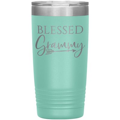 Blessed Grammy Tumbler - Grammy Gift - 20oz Insulated Engraved Stainless Steel Grammy Cup Teal