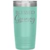 Blessed Grammy Tumbler - Grammy Gift - 20oz Insulated Engraved Stainless Steel Grammy Cup Teal view 1