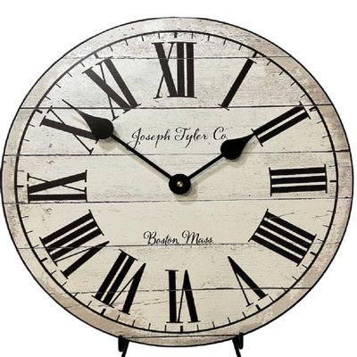 American Walston Ivory Wall Clock| Ultra Quiet Quartz Mechanism | Hand Made in USA Beautiful Crisp Lasting Color | Comes in 8 Sizes | 24-Inch
