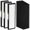 3 Pack FLT4825 HEPA Filter B Replacement Compatible with AC4825 AC4300 AC4800 AC4900 AC4850 Air Purifi-ers (3 Pack H13 True HEPA Filters + 12 Carbon Pre-Filters) view 1