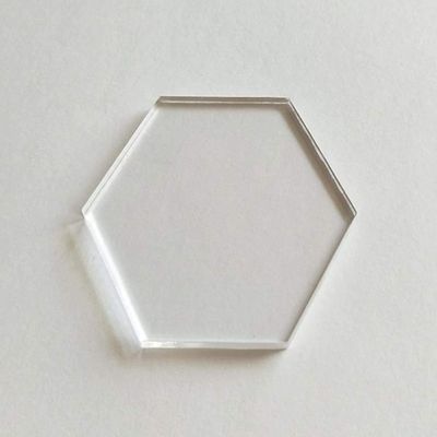 YongPan Acrylic Blanks Hexagon Clear Tag, Acrylic Coaster Hexagon Place Card Names Wedding Signs for Wedding, DIY Crafts Making and Home Decoration (Clear, 5")