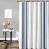 Fabric Shower Curtain for Bathroom, Blue White Stripes, Custom Shower Curtain Set with Hooks, Luxury Bathroom Curtains, Farmhouse Theme Waterproof Polyester Bathroom Accessories, 66x72inch view 2