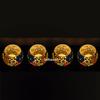 Lalhaveli Home Decorations Mosiac Glass Flower Tea Light Candle Holder Set of 4 Pcs Votive Light (Candle Included) view 2