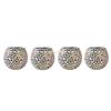 Lalhaveli Home Decorations Mosiac Glass Flower Tea Light Candle Holder Set of 4 Pcs Votive Light (Candle Included) view 3