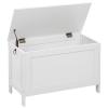 HOOBRO Toy Box, Retro Wooden Look Storage Chest with Safety Hinge, Entryway Storage Bench Supports 220 lb, 29.9 x 15.7 x 18.9 Inches Toy Chest Organizer, Easy Assembly (White) WT75CW01G1 view 1