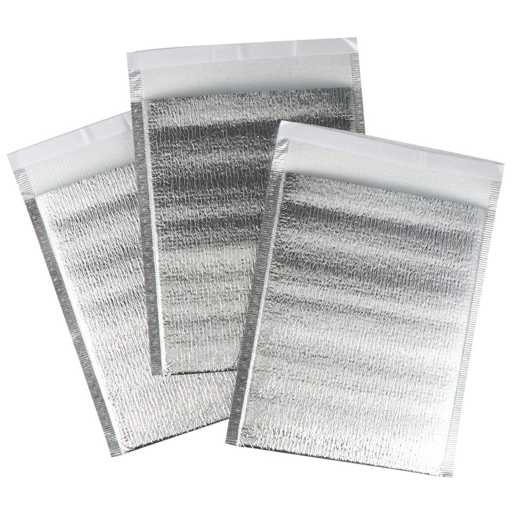 Insulated Bubble Mailers 20Pcs thermal insulated mailers hot cold thermal lunch pouch reusable insulation grocery envelope aluminum Metal