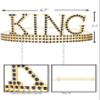 MEANT2TOBE Royal Birthday Accessories for Men - Gold Metal Crown, Sash, and Pin for King Themed Party Decorations view 4