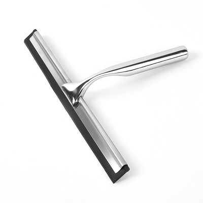 Abcsea 1 Piece Window Squeegee, Stainless Steel Window Glass Scraper, Window Glass Screen Wiper, Shower Squeegee, Silicone Rubber Squeegees, 26 cm
