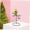ABOOFAN Iron Ice Cream Cone Holder Stand with Base 3 Holes Sushi Hand Roll Stand Holder Cupcake Stand Baking Rack (Black) view 2